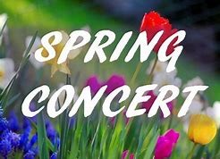colorful flowers with spring concert words